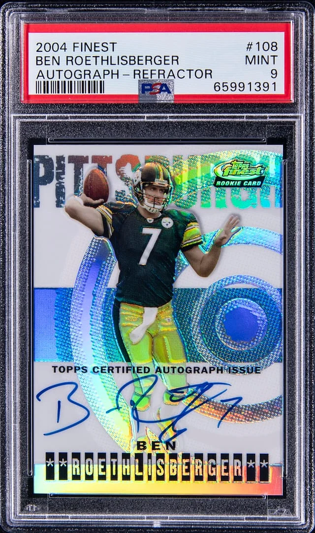 2004 Topps Finest Ben Roethlisberger Autograph Refractor #108 card image