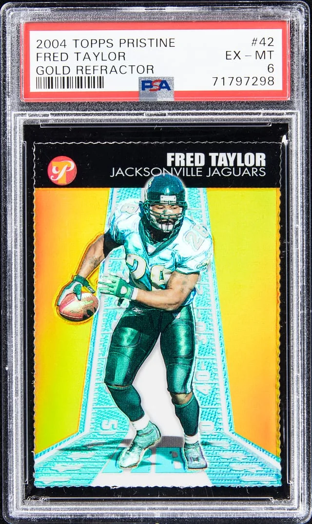 2004 Topps Fred Taylor Pristine Gold Refractor #42 card image