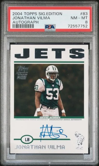 2004 Topps Jonathan Vilma Signature Edition Autographs #83 card image