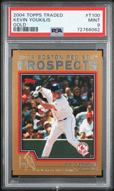 2004 Topps Kevin Youkilis Gold #T100 card image