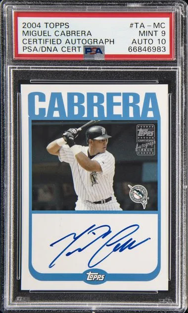 2004 Topps Miguel Cabrera Certified Autograph #TA-MC card image