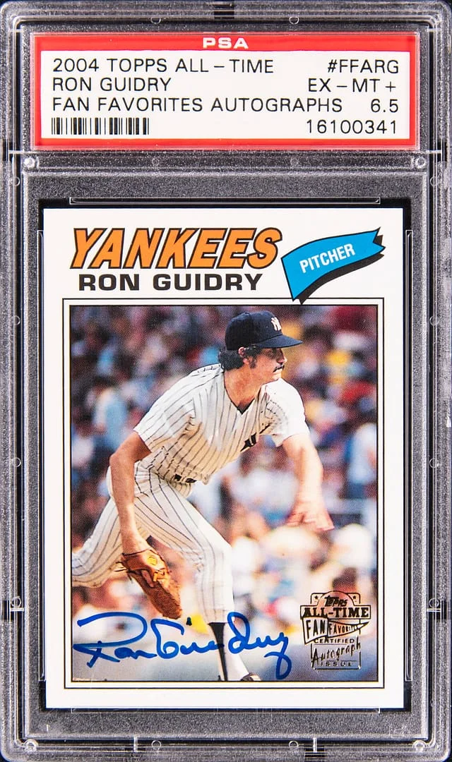 2004 Topps Ron Guidry All Time Fan Favorites Autograph #FFARG card image