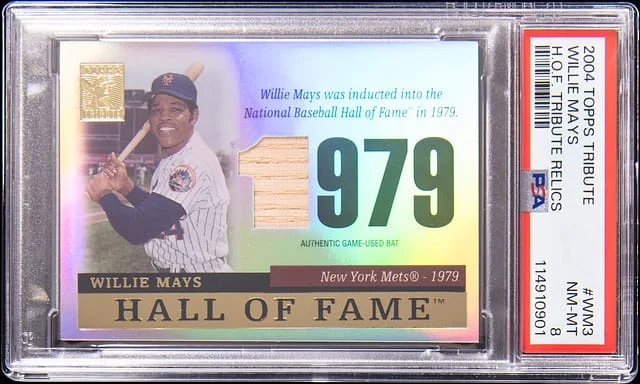 2004 Topps Tribute Willie Mays HOF Tribute Relics #TR-WM3 card image