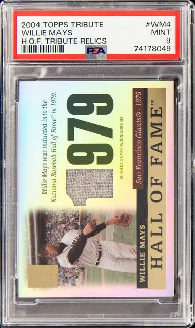 2004 Topps Tribute Willie Mays H.O.F.Tribute Relics #WM4 card image