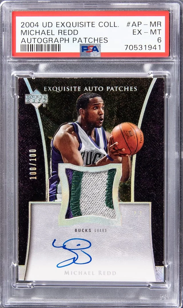 2004 UD Exquisite Collection Autograph Patches Michael Redd #AP-MR card image