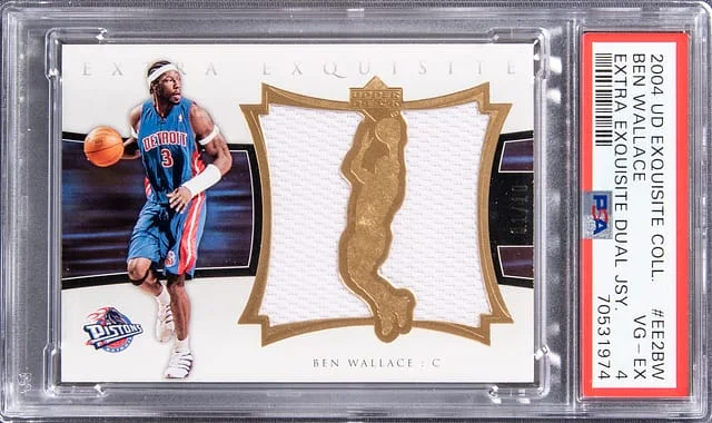 2004 UD Exquisite Collection Extra Exquisite Dual Jersey Ben Wallace Dual #EE2BW card image