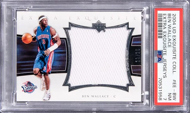 2004 UD Exquisite Collection Extra Exquisite Jerseys Ben Wallace #EE-BW card image