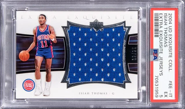 2004 UD Exquisite Collection Extra Exquisite Jerseys Isiah Thomas #EE-IT card image