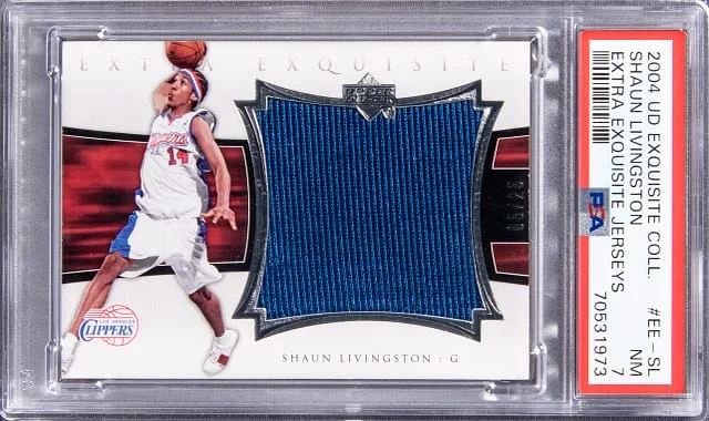 2004 UD Exquisite Collection Extra Exquisite Jerseys Shaun Livingston #EE-SL card image