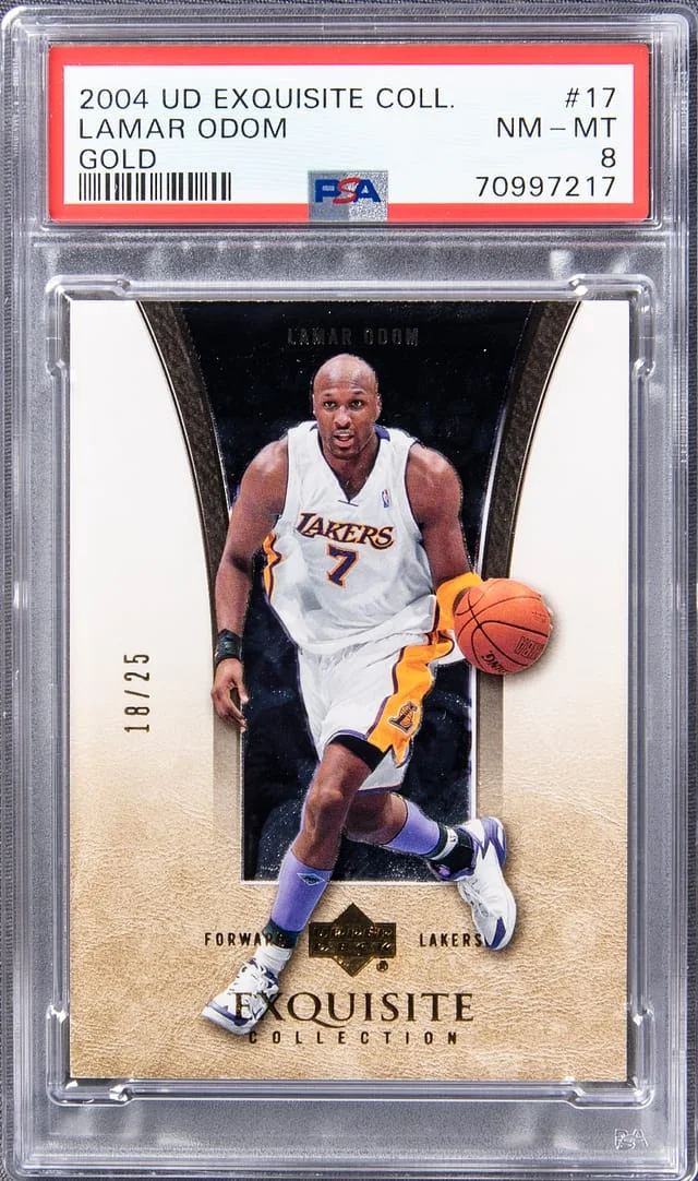 2004 UD Exquisite Collection Gold Lamar Odom #17 card image