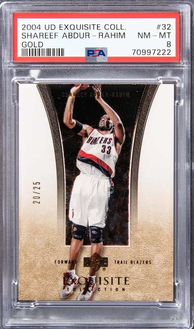 2004 UD Exquisite Collection Gold Shareef Abdur-Rahim #32 card image