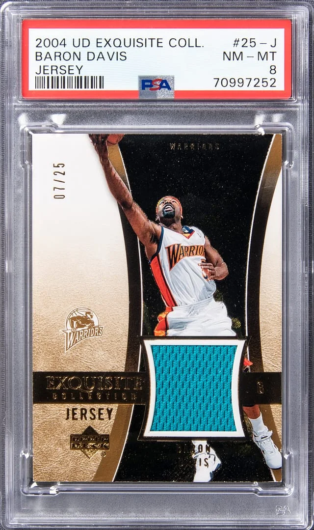 2004 UD Exquisite Collection Jersey Baron Davis #25-J card image