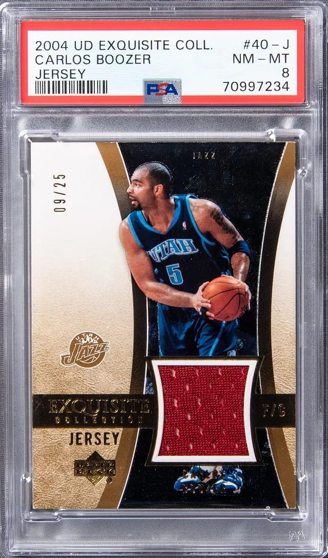 2004 UD Exquisite Collection Jersey Carlos Boozer #40-J card image