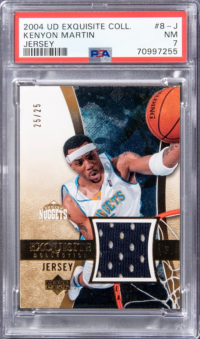 2004 UD Exquisite Collection Jersey Kenyon Martin #8-J card image