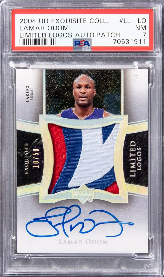 2004 UD Exquisite Collection Limited Logos Lamar Odom Limited Logos #LL-LO card image