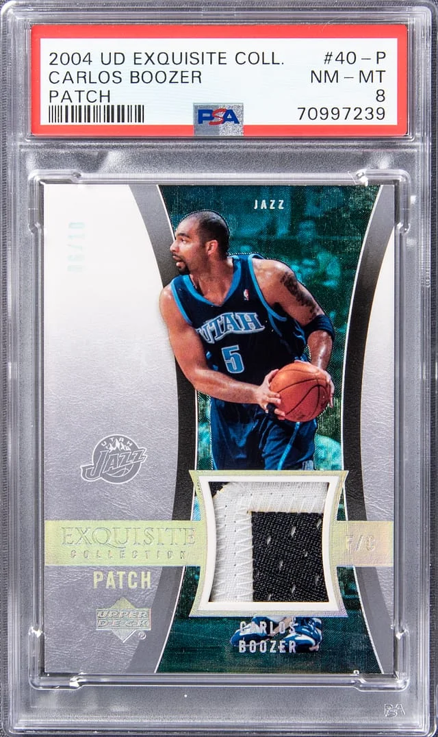 2004 UD Exquisite Collection Patch Carlos Boozer #40-P card image