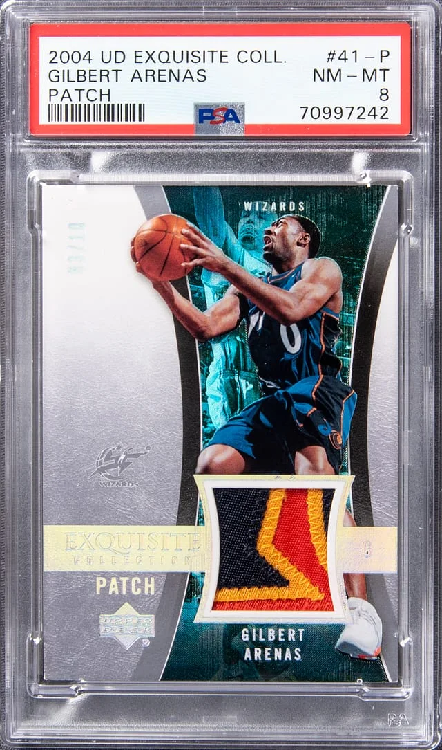 2004 UD Exquisite Collection Patch Gilbert Arenas #41-P card image