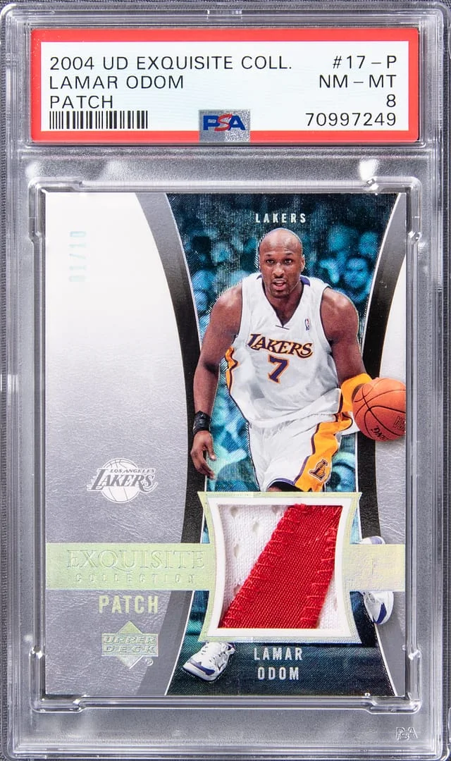 2004 UD Exquisite Collection Patch Lamar Odom #17-P card image