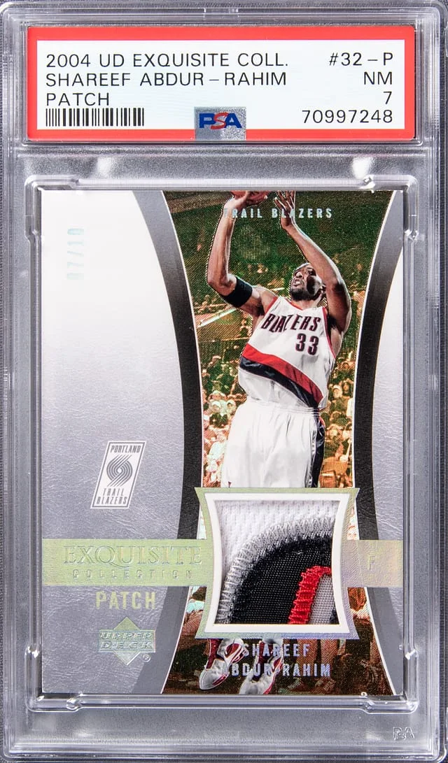 2004 UD Exquisite Collection Patch Shareef Abdur-Rahim #32-P card image