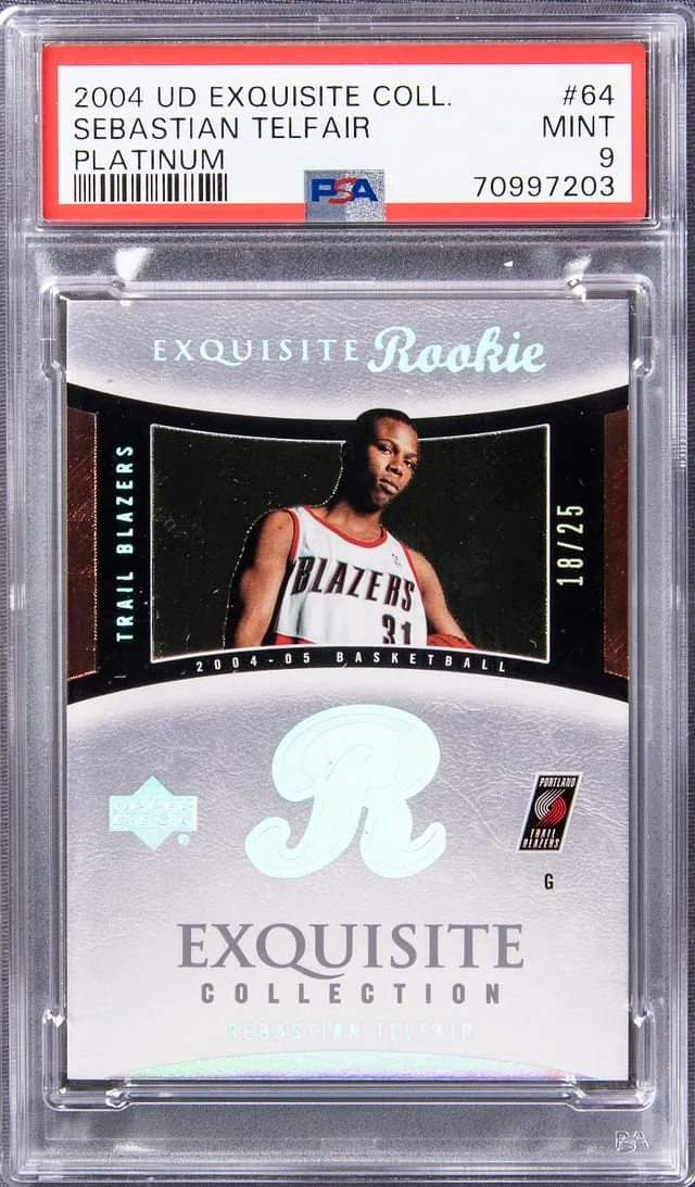 2004 UD Exquisite Collection Platinum Sebastian Telfair #64 card image