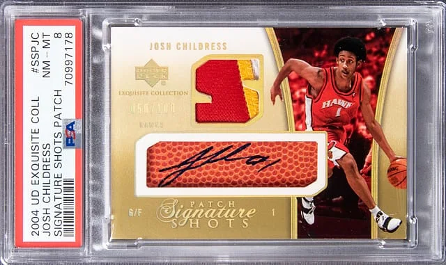 2004 UD Exquisite Collection Signature Shots Patch Josh Childress #SSPJC card image