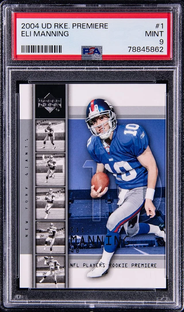 2004 UD Premiere Eli Manning #1 card image