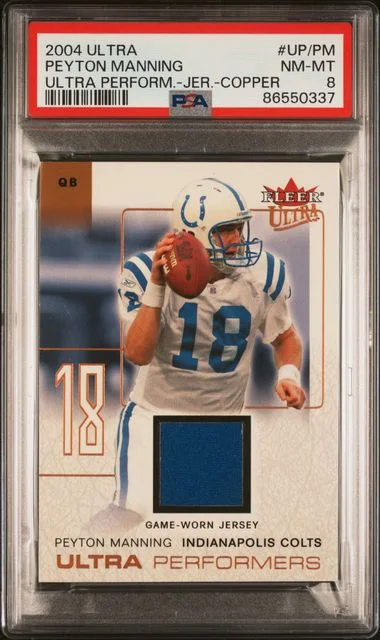 2004 Ultra Peyton Manning Game-Used Ultra Performers Jersey-Copper #UP/PM card image