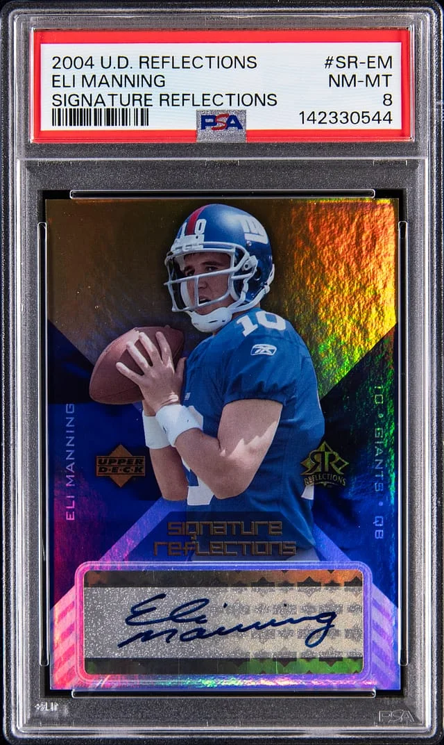 2004 Upper Deck Eli Manning Reflections Signature Reflections #SR-EM card image