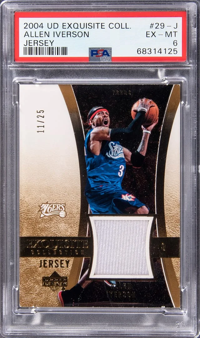 2004 Upper Deck Exquisite Collection Allen Iverson #29-J card image