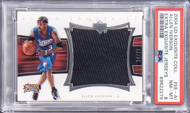 2004 Upper Deck Exquisite Collection Allen Iverson Extra Exquisite Jerseys #EE-AI card image