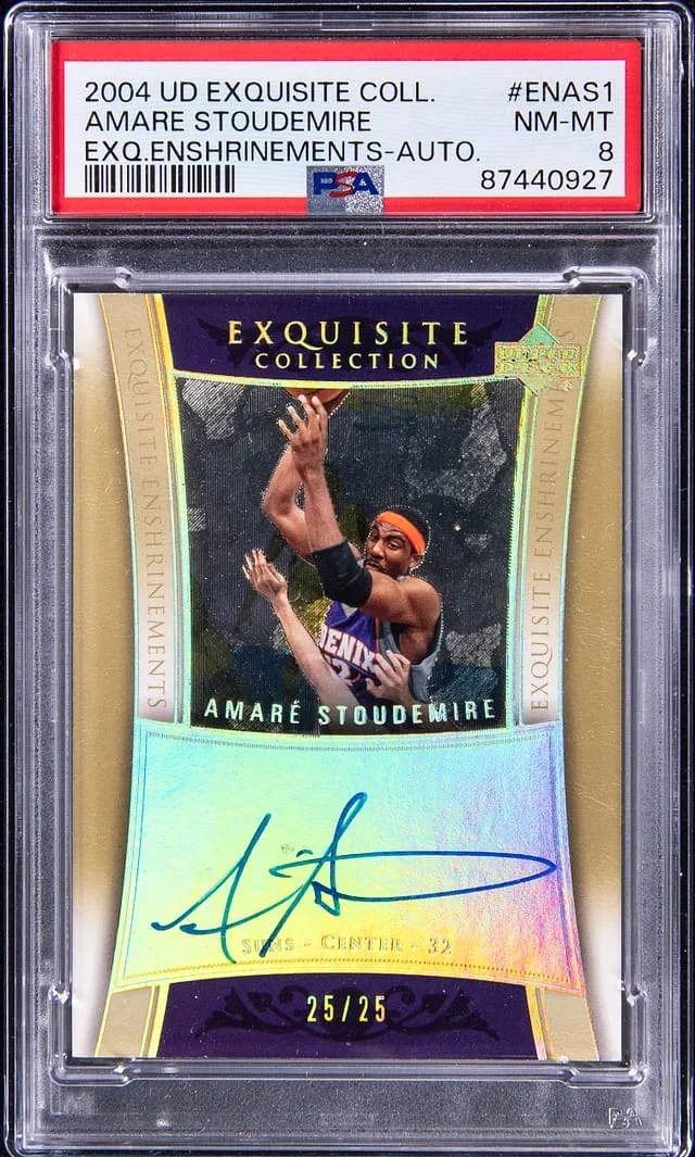 2004 Upper Deck Exquisite Collection Amare Stoudemire Exquisite Enshrinements Autograph #ENAS1 card image