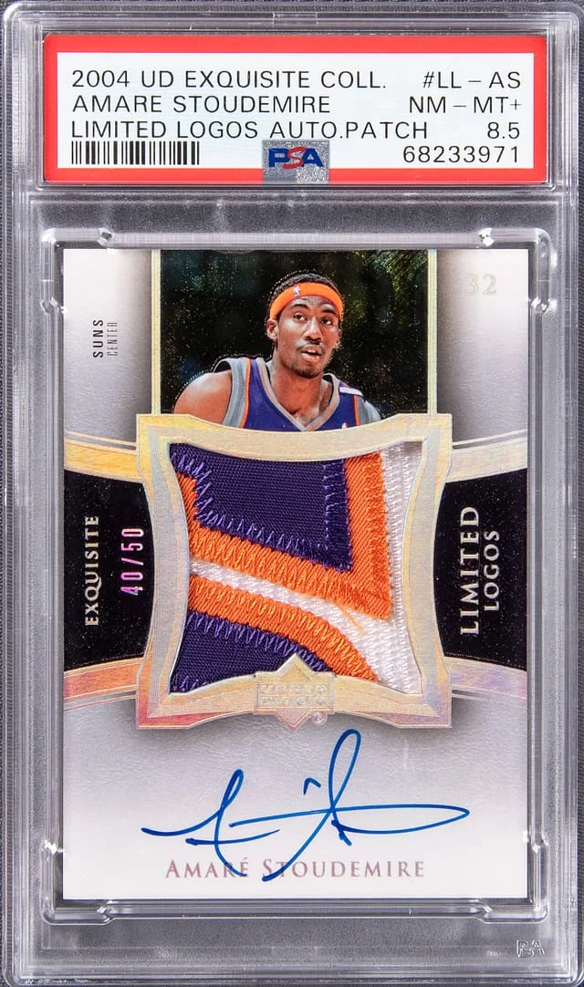 2004 Upper Deck Exquisite Collection Amare Stoudemire Limited Logos #LL-AS card image