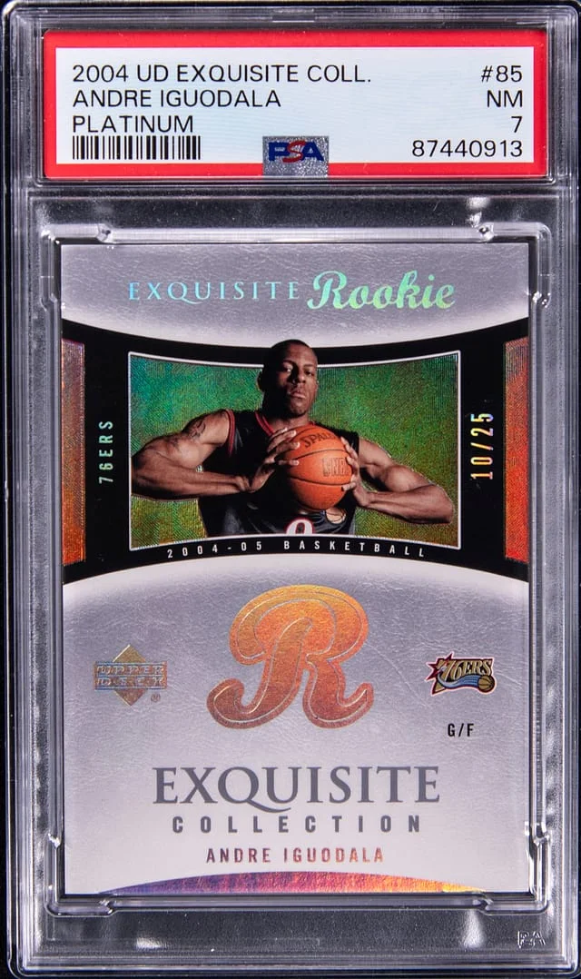 2004 Upper Deck Exquisite Collection Andre Iguodala Rooie Platinum #85 card image