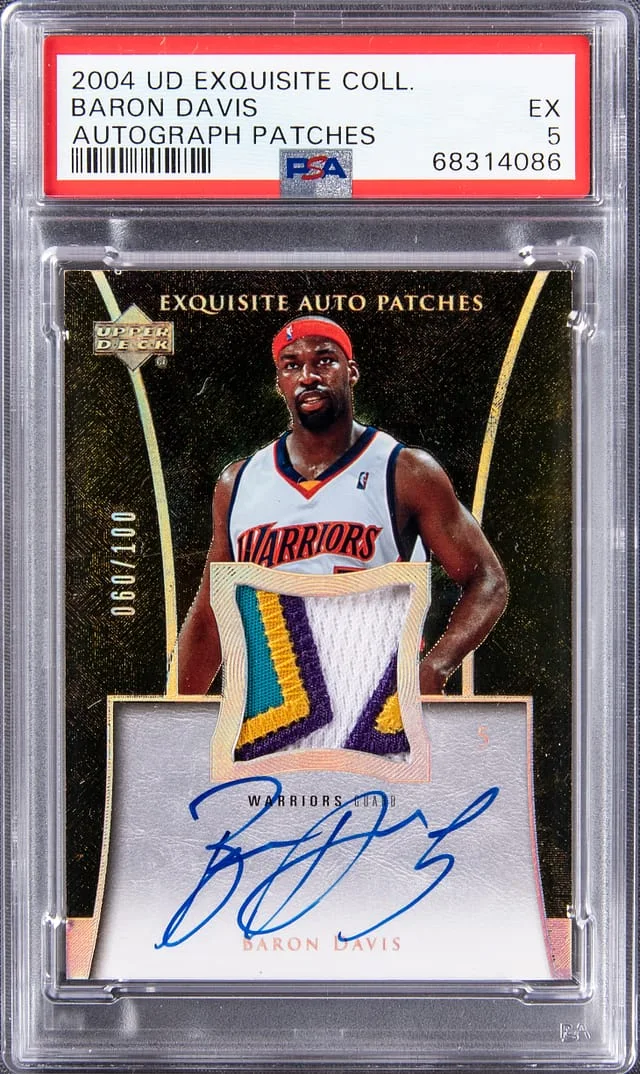 2004 Upper Deck Exquisite Collection Baron Davis #AP-BD card image