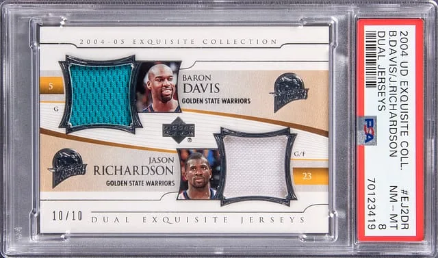 2004 Upper Deck Exquisite Collection Baron Davis, Jason Richardson Dual Jerseys #EJ2DR card image