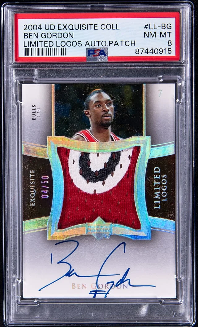 2004 Upper Deck Exquisite Collection Ben Gordon Limited Logos Autograph Patch #LL-BG card image