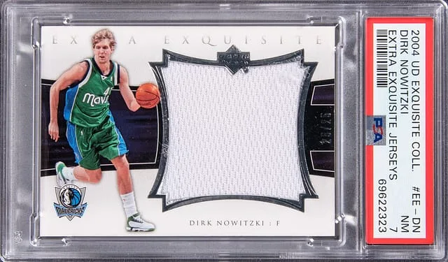 2004 Upper Deck Exquisite Collection Dirk Nowitzki Extra Exquisite Jerseys #EE-DN card image