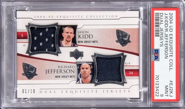 2004 Upper Deck Exquisite Collection Jason Kidd, Richard Jefferson Dual Jerseys #EJ2KJ card image