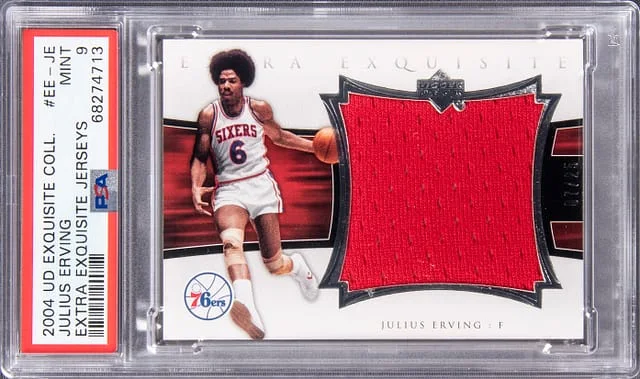 2004 Upper Deck Exquisite Collection Julius Erving #EE-JE card image