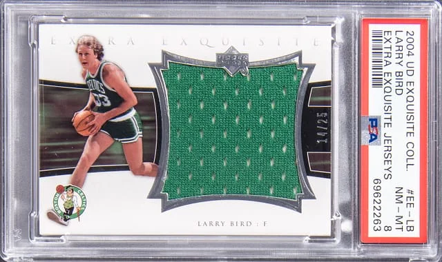 2004 Upper Deck Exquisite Collection Larry Bird Extra Exquisite Jerseys #EE-LB card image