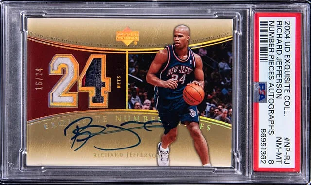 2004 Upper Deck Exquisite Collection Richard Jefferson Number Pieces Autographs #NP-RJ card image