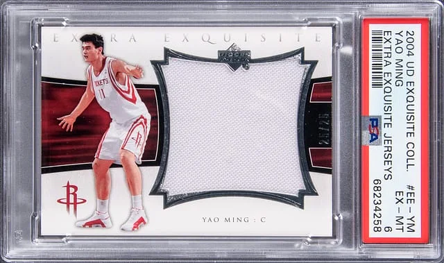 2004 Upper Deck Exquisite Collection Yao Ming Extra Exquisite Jerseys #EE-YM card image