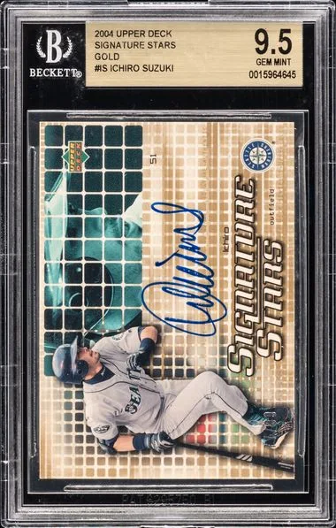 2004 Upper Deck Ichiro Suzuki On Signature Stars Gold #Is card image