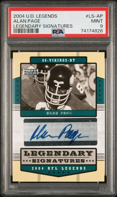 2004 Upper Deck Legends Alan Page Legendary Signatures #LS-AP card image