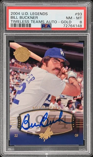 2004 Upper Deck Legends Bill Buckner Timeless Teams Autograph Gold #93 card image