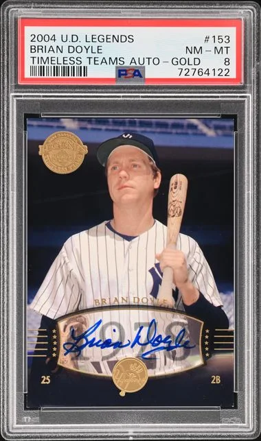 2004 Upper Deck Legends Brian Doyle Timeless Teams Autograph Gold #153 card image