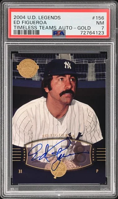 2004 Upper Deck Legends Ed Figueroa Timeless Teams Autograph Gold #156 card image
