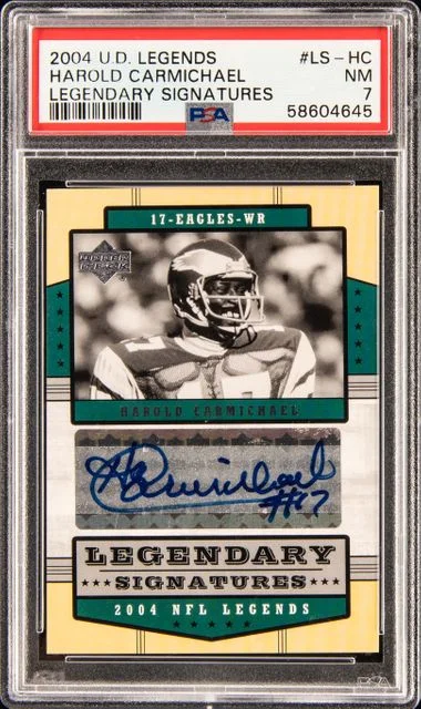 2004 Upper Deck Legends Harold Carmichael Legendary Signatures #LS-HC card image