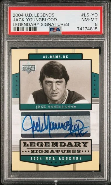 2004 Upper Deck Legends Jack Youngblood Legendary Signatures #LS-YO card image