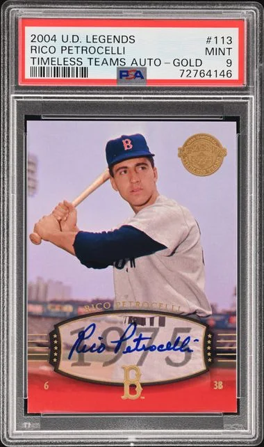 2004 Upper Deck Legends Rico Petrocelli Timeless Teams Autograph Gold #113 card image